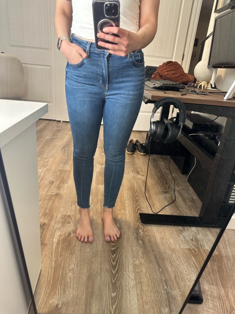 Old Navy extra high-rise rockstar super skinny jeans